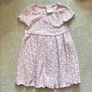 Purple Floral Kids Dress